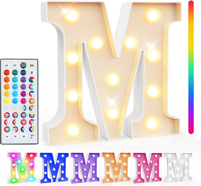 Pooqla Colorful Light Up Letters by Pooqla