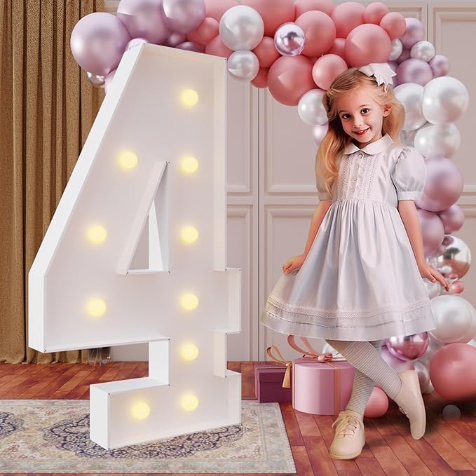 imprsv 4FT Marquee Numbers, DIY Light Up Numbers by Letsmakeitimpressive