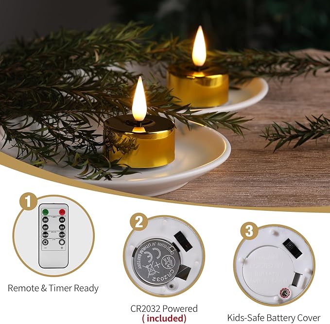 Eywamage Gold LED Tealights - Image 3