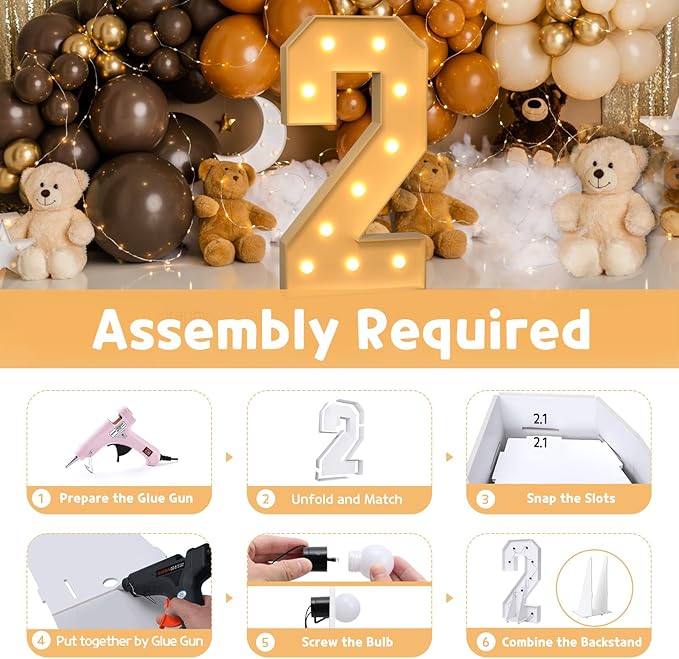 imprsv 4FT Marquee Numbers, DIY Marquee Numbers - Image 3
