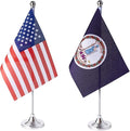 ZXvZYT 2 Pack American US Virginia flag USA Virginia VA State table flag by ZXvZYT
