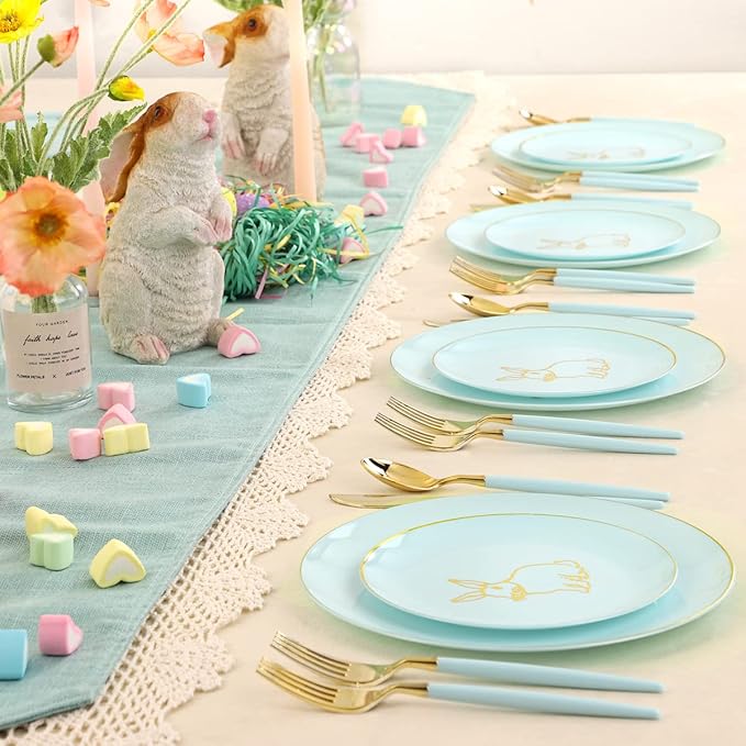 KIRE 60 Pieces Easter plates - Image 6