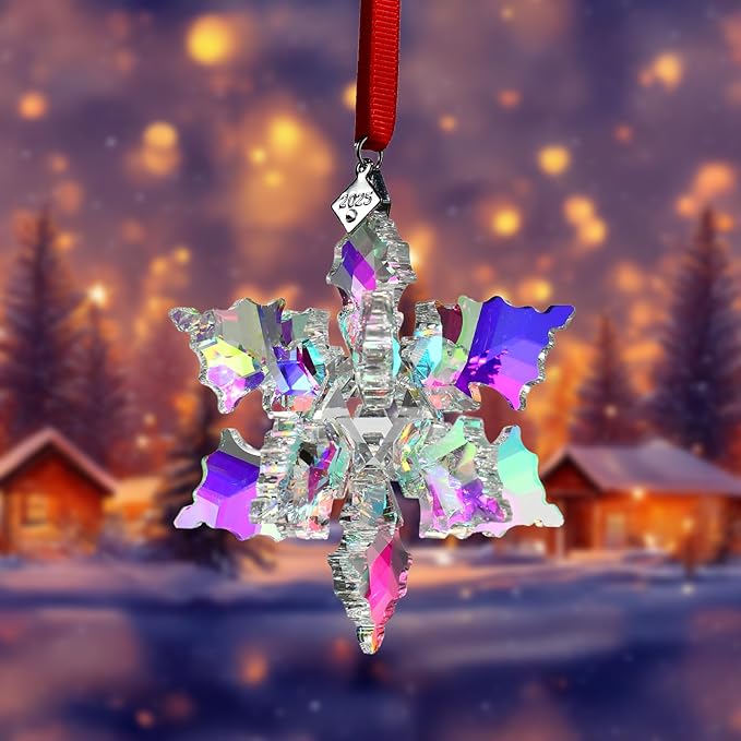 2025 Annual Edition 3D Crystal Snowflake Ornament Christmas Ornament Home Decor - Image 7