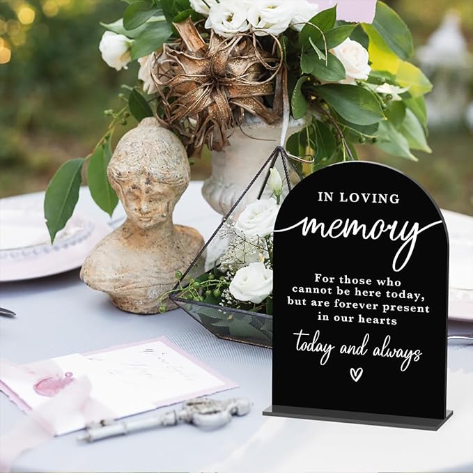 In Loving Memory Acrylic Wedding Sign Memory Table Sign - Image 3
