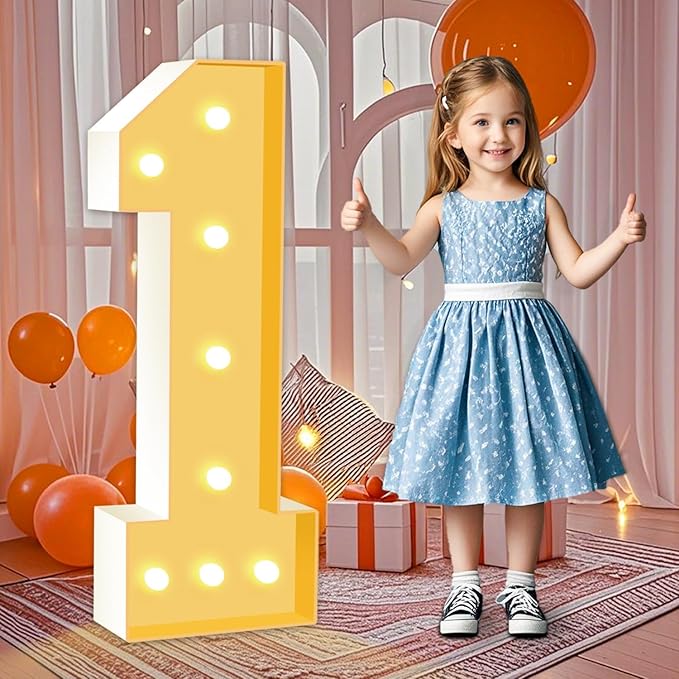 3FT Marquee Number 1, Light Up Numbers by HITINO