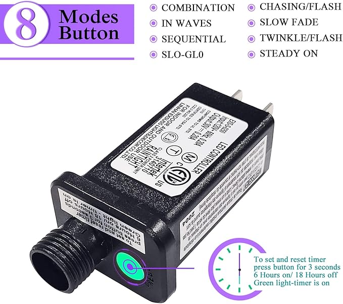 JMEXSUSS 250 LED Christmas Lights Indoor, 91.5ft Connectable Multicolor - Image 7