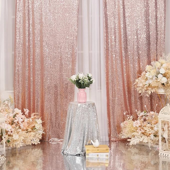 Sequin Backdrop Curtain Eternal Beauty Glitter Panel Background - Image 3