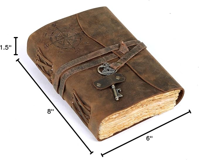 cuero Compass Vintage Leather Journal Antique Handmade Bound Journal - Image 10