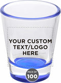 Custom Shot Glasses 1.75 oz. Set of 100, Personalized Bulk Pack by DISCOUNTPROMOS