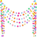 Outus 5 Pieces Colorful Dots Paper Garland Round Glitter Garland Hanging by Outus