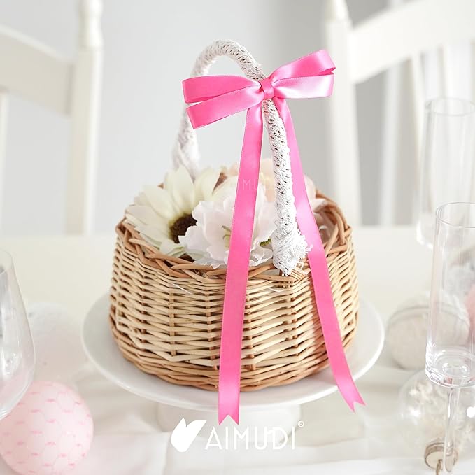 AIMUDI Hot Pink Bows 5 × 10" Satin Bows - Image 6