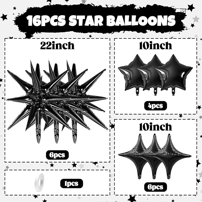 Black Star Balloon - Image 2