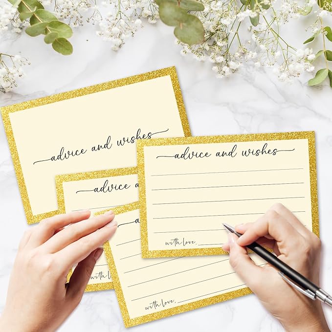 White Gold Advice and Wishes Card, Advice Cards - Image 3