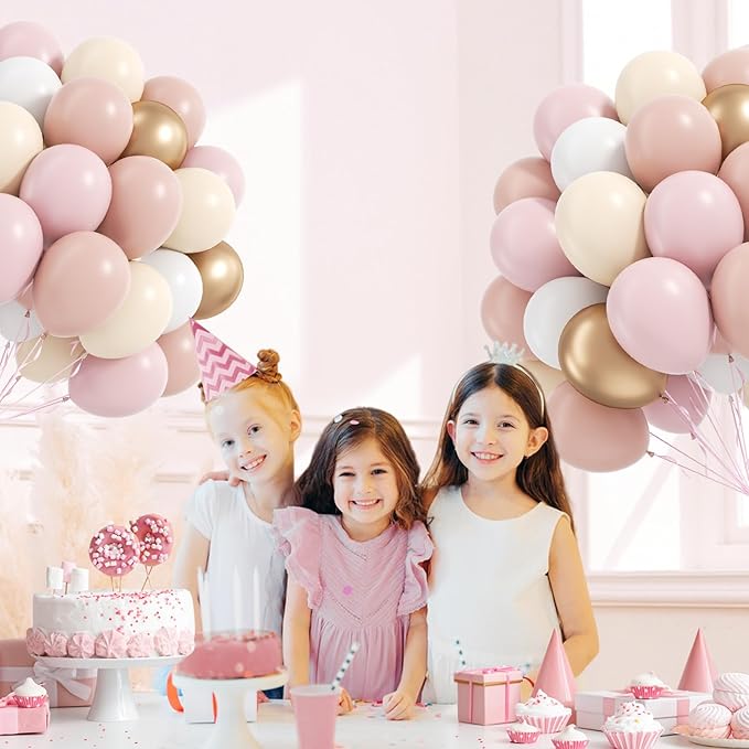 60pcs Dusty Pink Balloons 12inch - Image 5