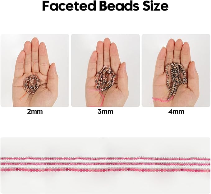 Song Xi 120pcs 3mm Natural Sunstone Gemstone Beads Faceted Round Loose Stone - Image 5