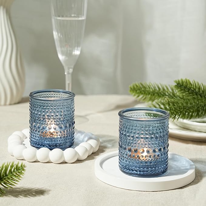 36pcs Blue Votive Candle Holders, Elegant Glass Votive & Tealight Candle Holders - Image 4