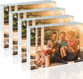 Egofine 4x6 Acrylic Frames 4 Pack, 20mm Thicker Frameless Clear Picture Frames by Egofine