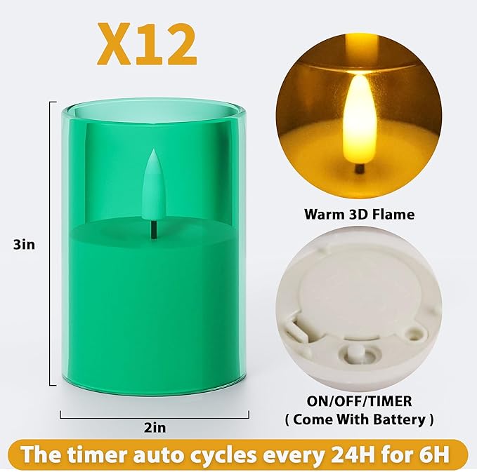 6Pack Flickering Flameless LED Candles - Image 4