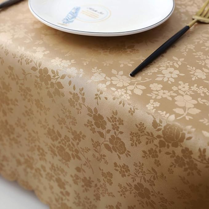 Smiry Rectangle Table Cloth, Waterproof Heavy Duty Vinyl Tablecloths, Wipeable - Image 5