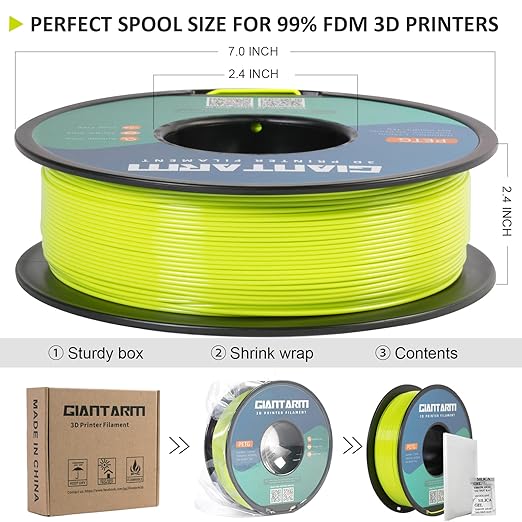 GIANTARM PETG Filament 1.75, 3D Printer Filament PETG 1kg, Toughness Enhanced - Image 6
