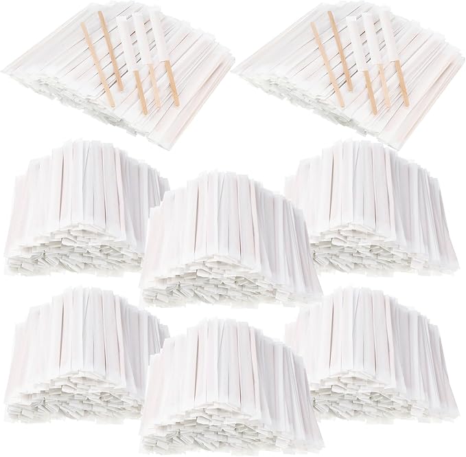 3000 Pcs Individually Wrapped Wooden Coffee Stirrers, Disposable Coffee Stir by Amyhill