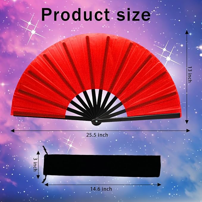 13inch Large Rave Fan Popping Clacking Fans - Image 2