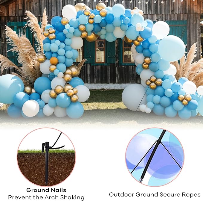 Paready Black Balloon Arch Stand Kit, Adjustable Balloon Arch Stands - Image 8