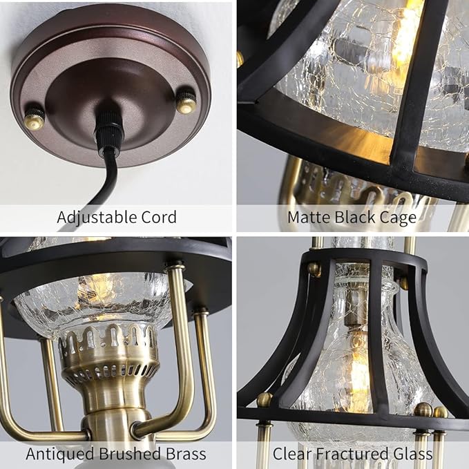 Farmhouse Chandelier Modern Hanging Light, Vintage Rustic Pendant Lights Fixture - Image 5
