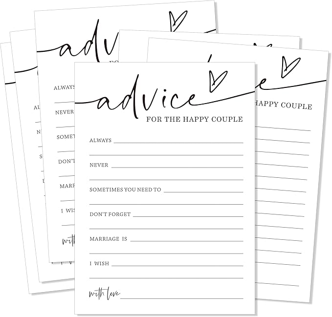 Wedding Advice Cards by Unknown