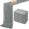 6 Pack Gray 10FT Cheesecloth Table Runner Rustic Gauze Fabric Cheese Cloth by FoliafeelHome