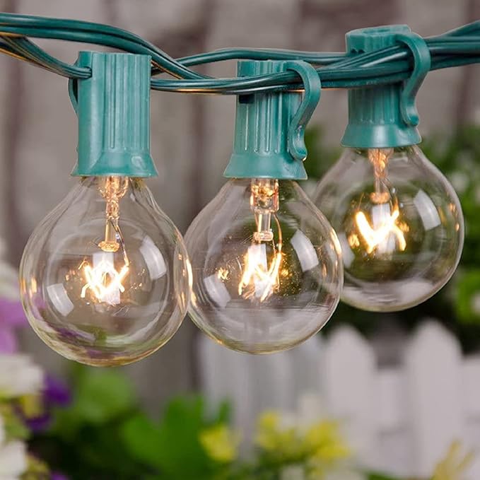 SUNSGNE 25Ft Christmas String Lights, G40 Globe String Light by SUNSGNE