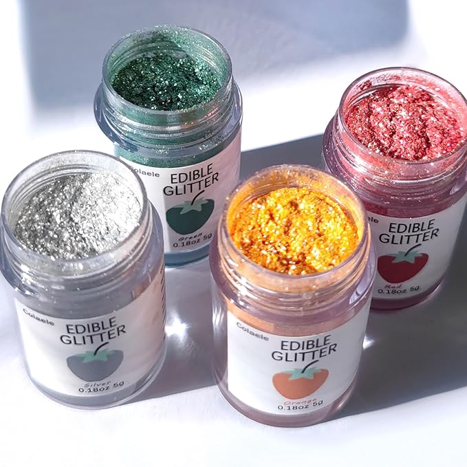 Black Edible Glimmer Powder Glitter - Image 5
