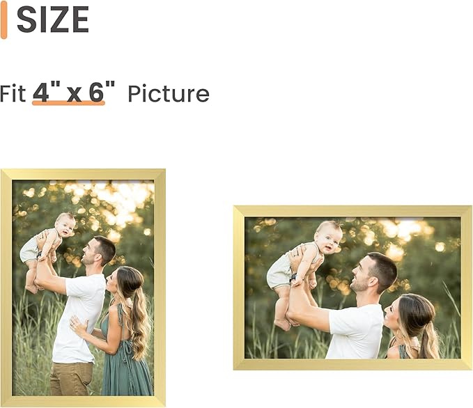 upsimples 4x6 Picture Frame Set of 3, Made of High Definition Glass - Image 4