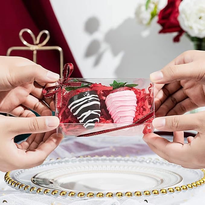 RomanticBaking 100 Pack 4 1/2" x 2 1/4" x 2" Small Chocolate Covered - Image 2