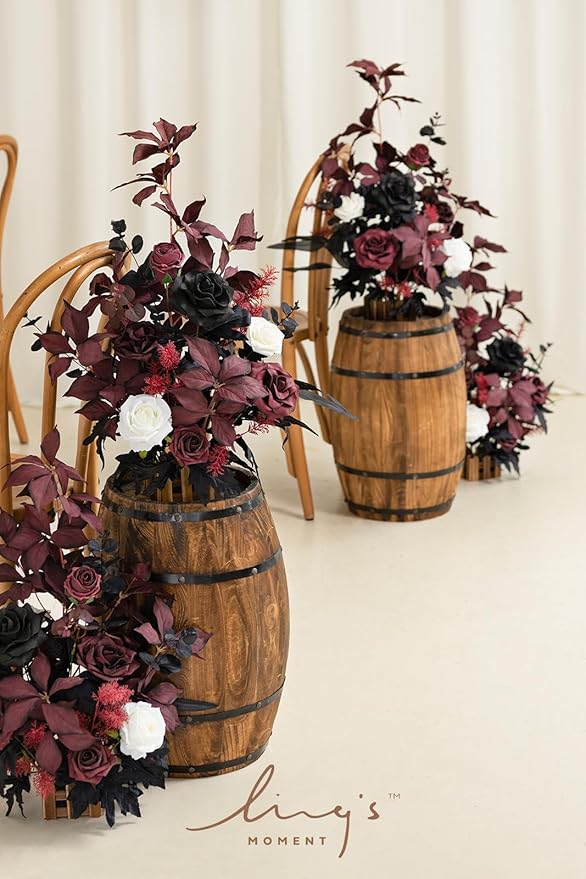 Ling's Moment 17.5" Tall Free Standing Artificial Flowers Arrangements 4 pcs - Image 6