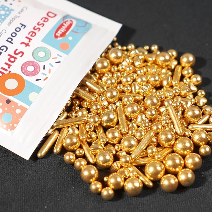 Gold Pearl Heart Sprinkles, Pearls Sprinkles - Image 8