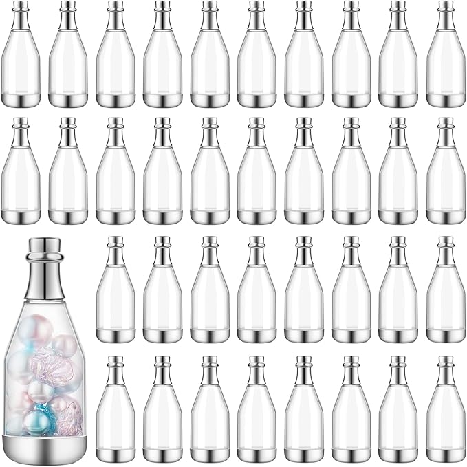 Cunhill 54 Pieces Champagne Candy Bottles Bridal Shower Favors Mini Baby Bottle by Cunhill