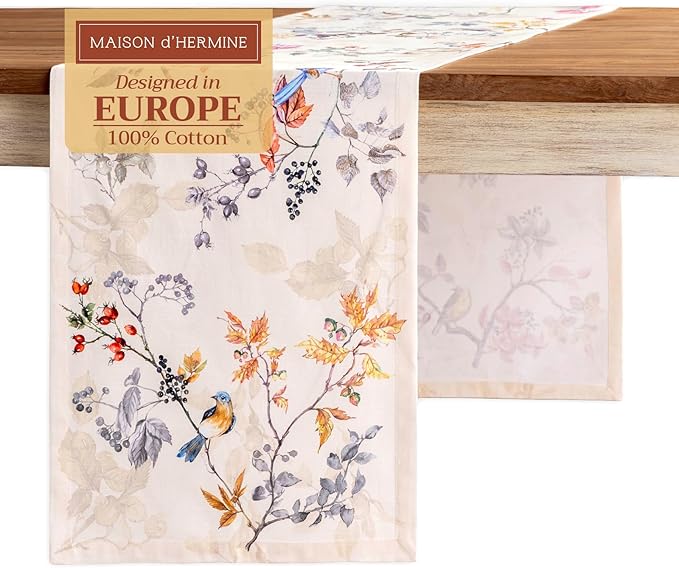 Maison d' Hermine Table Runner 100% Cotton Single Layer Table Runners 72 inches by MaisondHermine