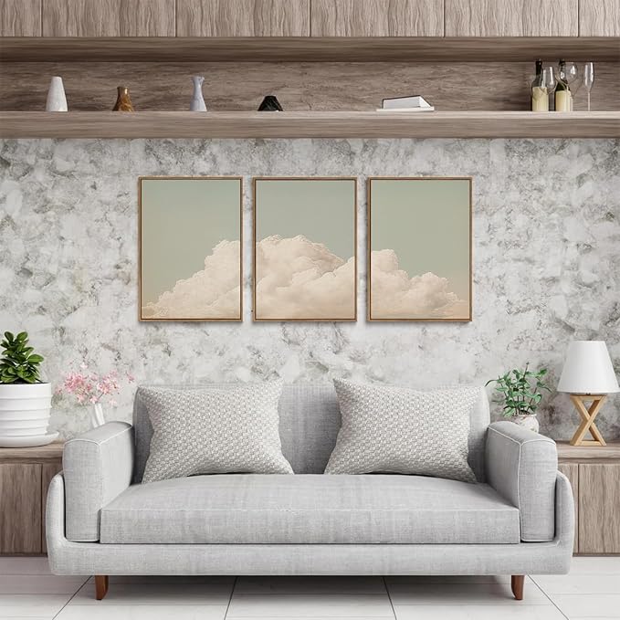 myusuar 3 Piece Large Modern Abstract Canvas Framed Wall Art - Image 7