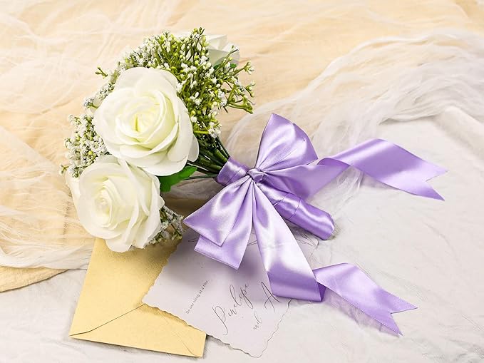 Light Purple Satin Ribbon 1-1/2 inch X Continuous 25 Yards, Single Face - Image 6