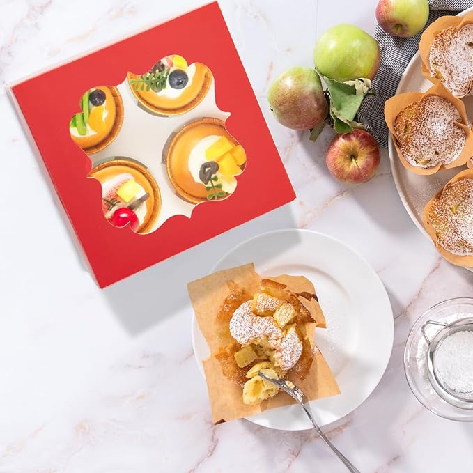 20 PCS 6.5 x 6.5 x 4 inch Paper, Cupcake Boxes - Image 3