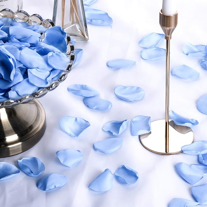 Artificial Silk Rose Petals 300pcs Blue Flower Petals - Image 4