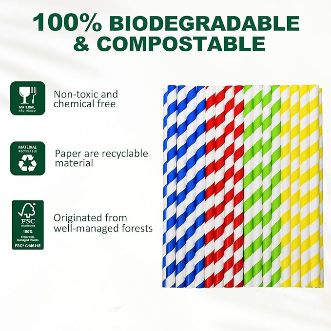 8.5 inch Colossal Paper Straws for Smoothie & Milkshake - Image 7