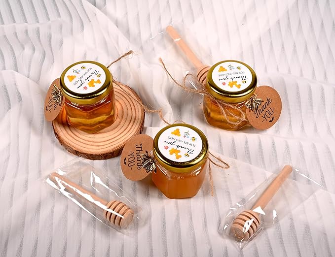 Adabocute Mini Honey Jars with Dipper - Image 3