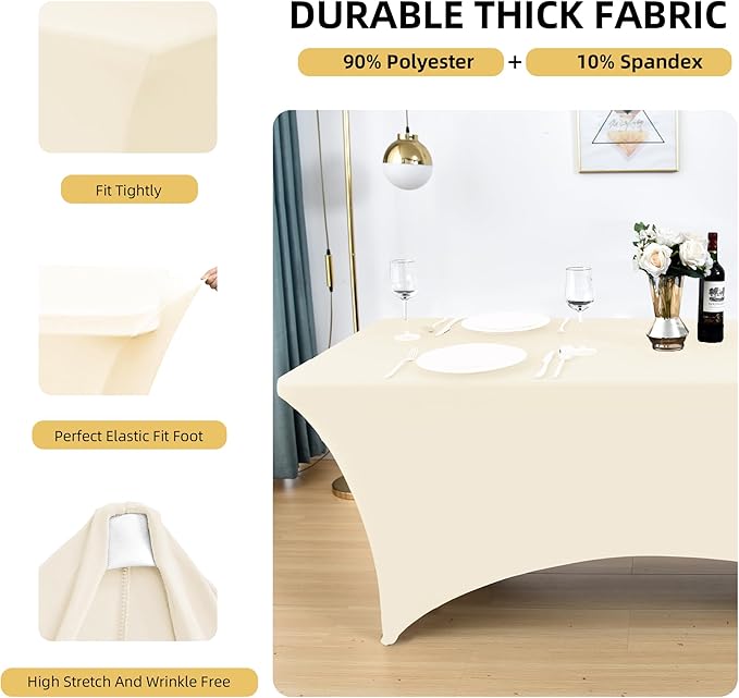 2-Pack 8ft Spandex Table Covers - Image 2