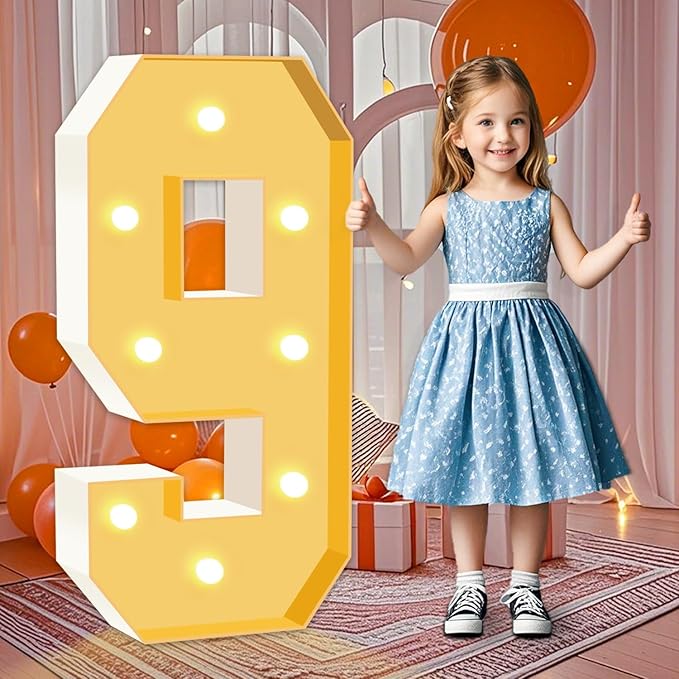 3ft Light Up Numbers, Large Number by HITINO