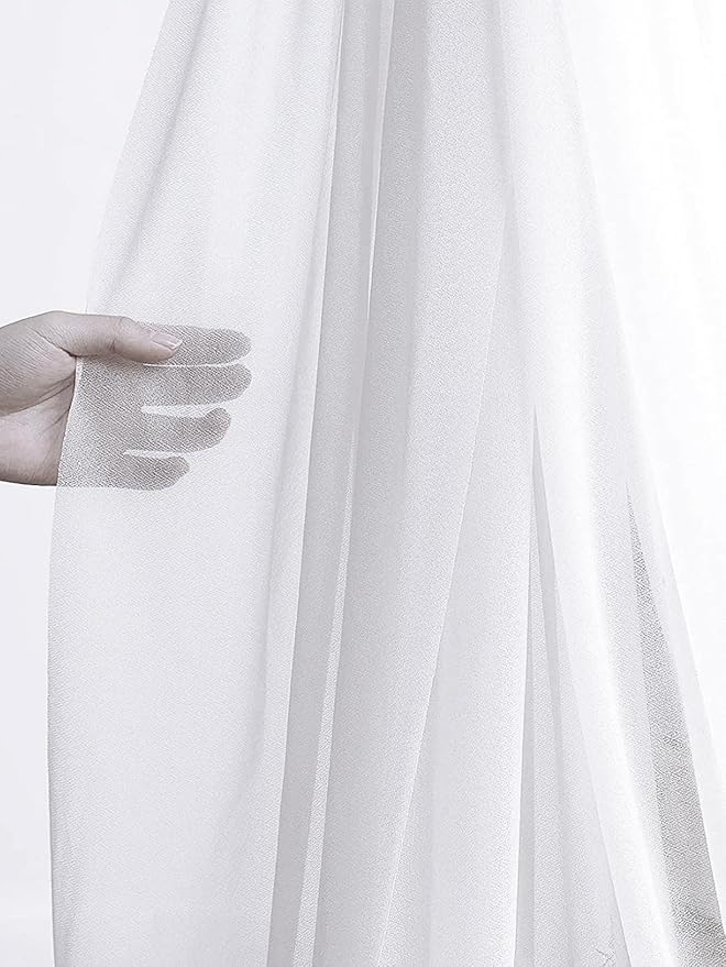 VDS Pack of 2 Panel Wedding Arch Draping Fabric Sheer Chiffon Fabric Drapery - Image 7