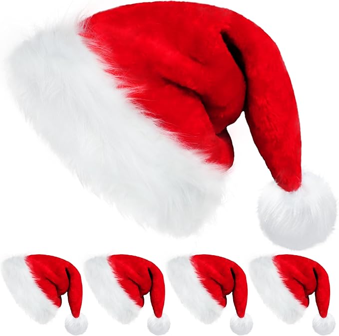 MNKXL Velvet Santa Hats Adults, Santa Hat by MNKXL