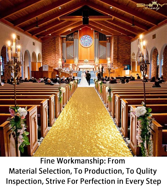ShinyBeauty Aisle Runners for Weddings Sparkling Aisle Runner Decoration of - Image 4