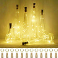 Wine Bottle Lights with Cork, 12 Pack Battery Operated 12 LED Cork Shape Silver by LoveNite